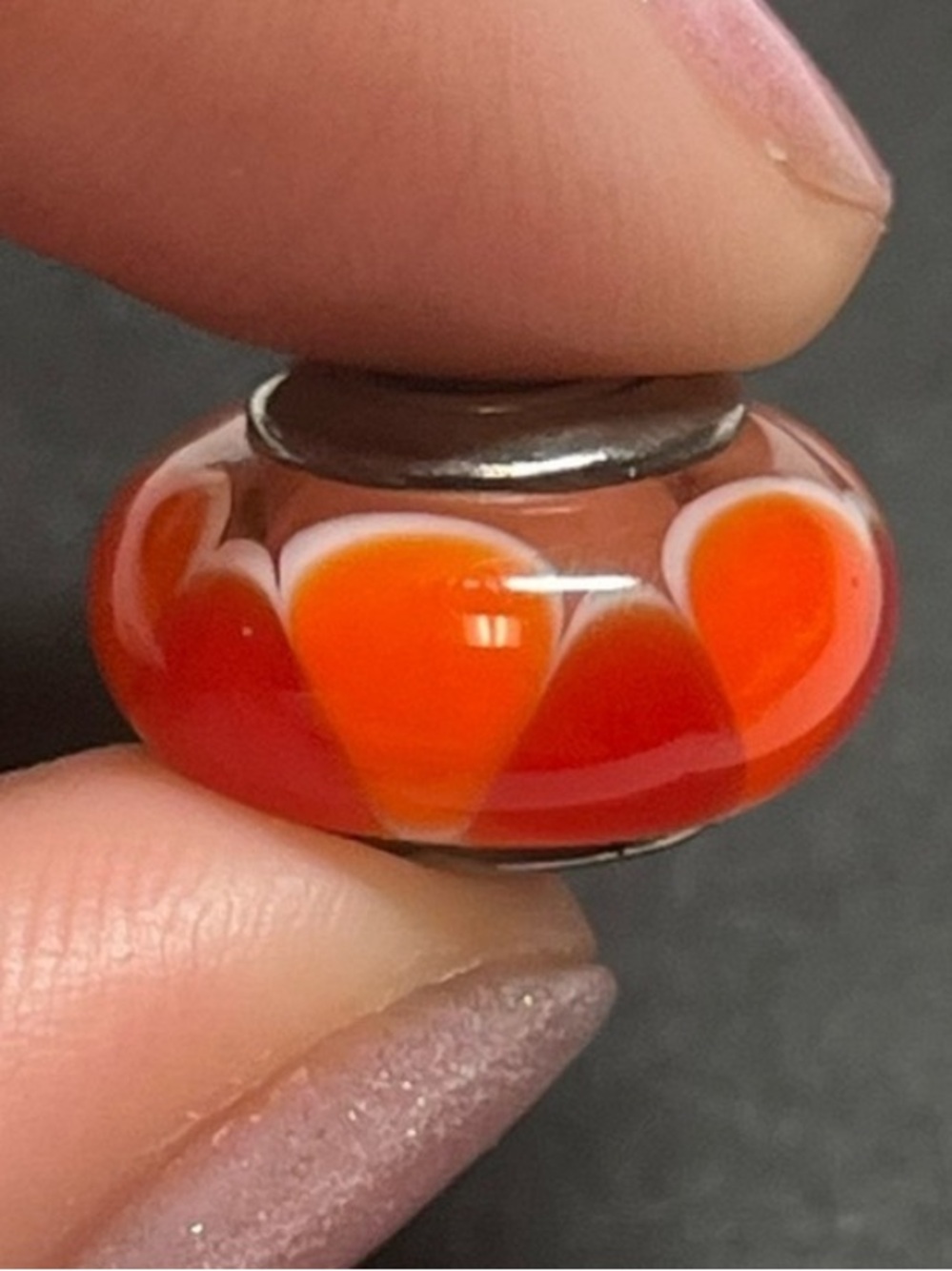 Pandora sterling silver murano glass bead
925